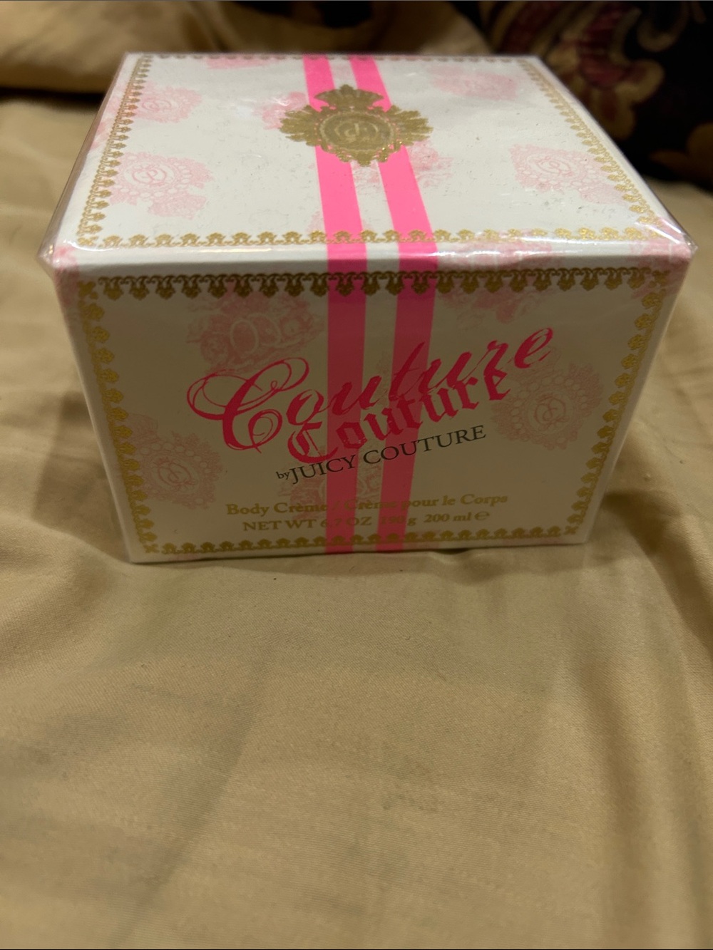 Juicy Couture Couture Body Cream - White & Hot Pink Packaging with Gold Accents